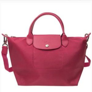 LONGCHAMP / RARE Le Pliage Neo Medium Raspberry